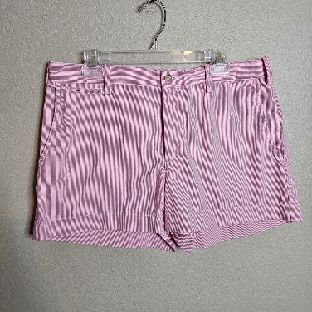 NWOT Polo Ralph Lauren pink and White Striped Shorts Womens 12